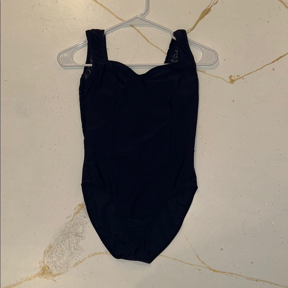 Navy Blue Lace Ballet Rosa Leotard